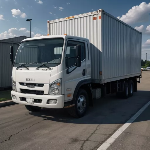 White Isuzu VM 1.9-ton truck with 6.2m cargo bed
