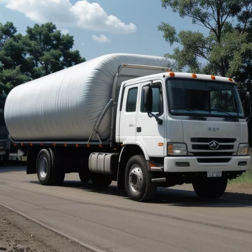 正在装卸货物的白色江淮HFC1061K3 5吨栏板货车。