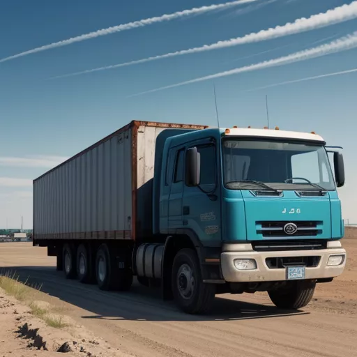 JAC N250 truck waiting for goods at the warehouse