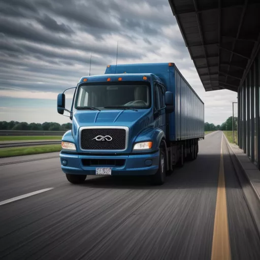 Camion fourgon JAC N650 6.5 tonnes bleu