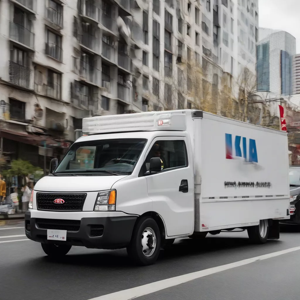 Camião Kia 1.9 toneladas circulando na cidade