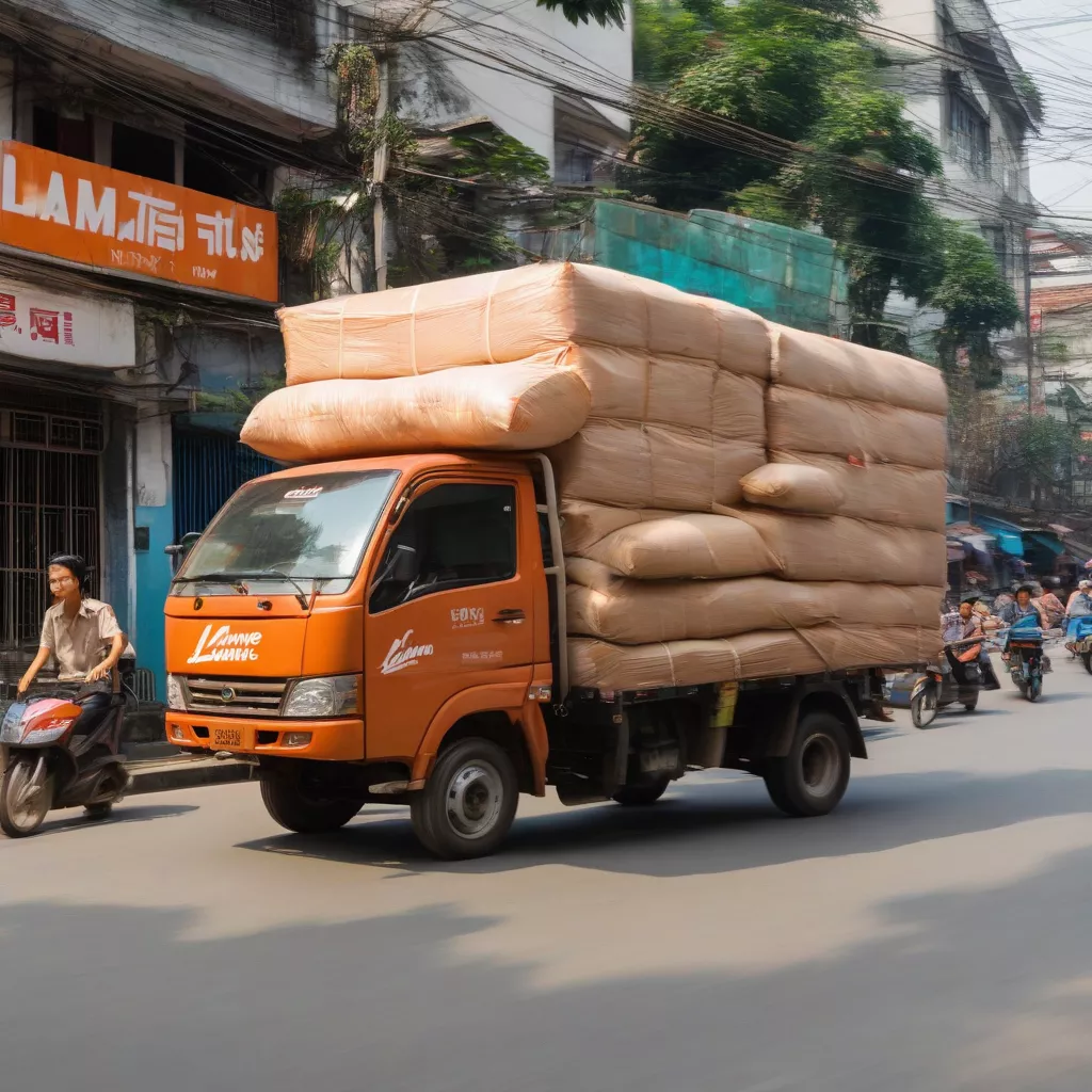 Lalamove truck on the road