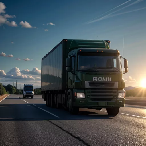 卡车行驶在路上