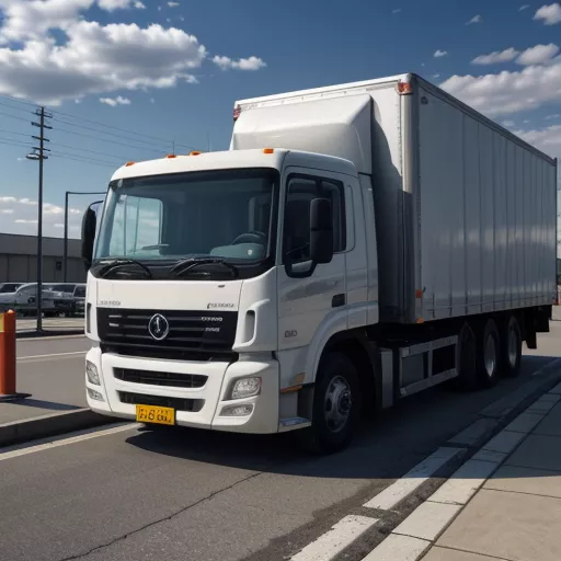 White Luna N900 Truck Parked at a Loading Dock