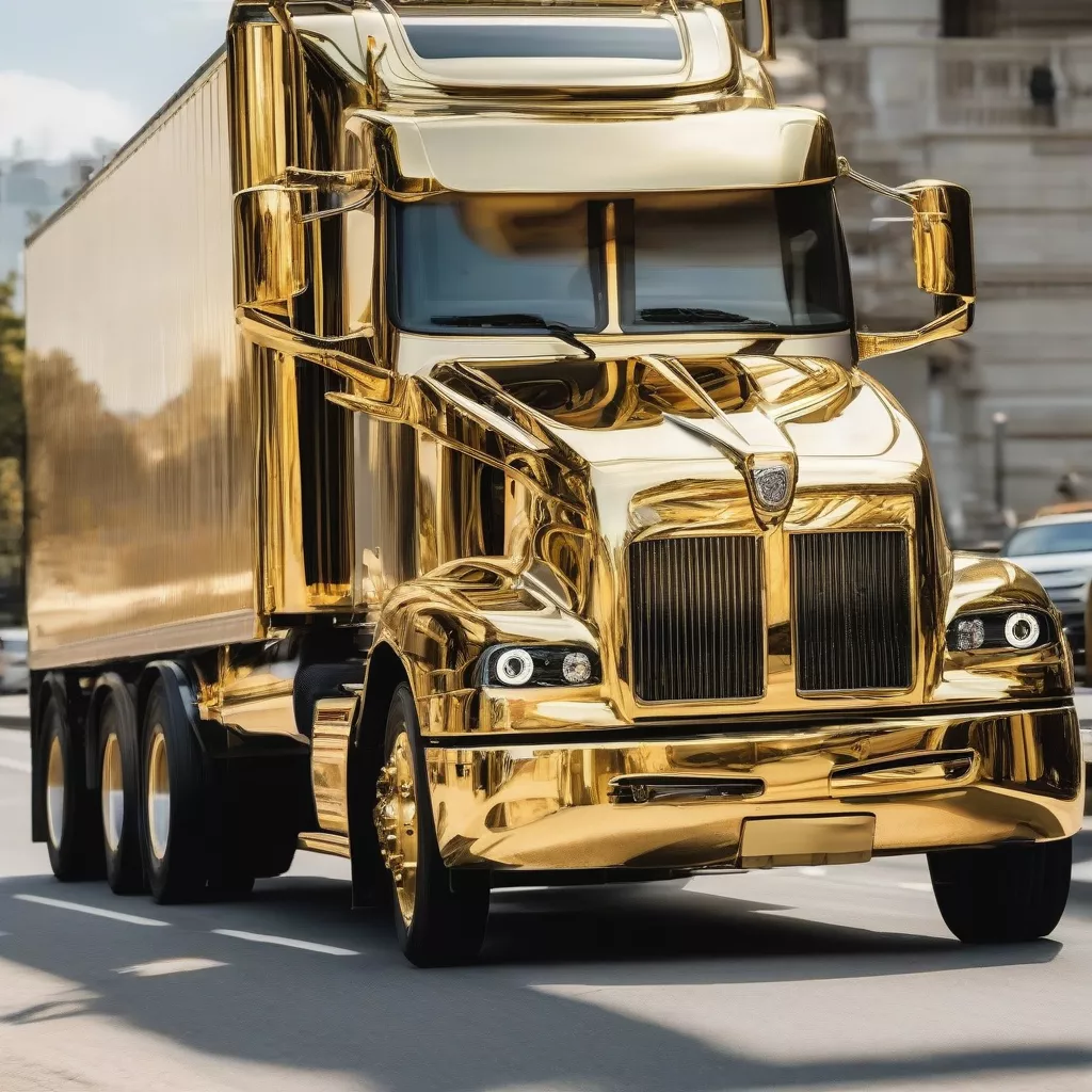 Lóa Chói Cùng Xe Tải Mạ Vàng: Khi Phong Cách Gặp Gỡ Sự Thịnh Vượng