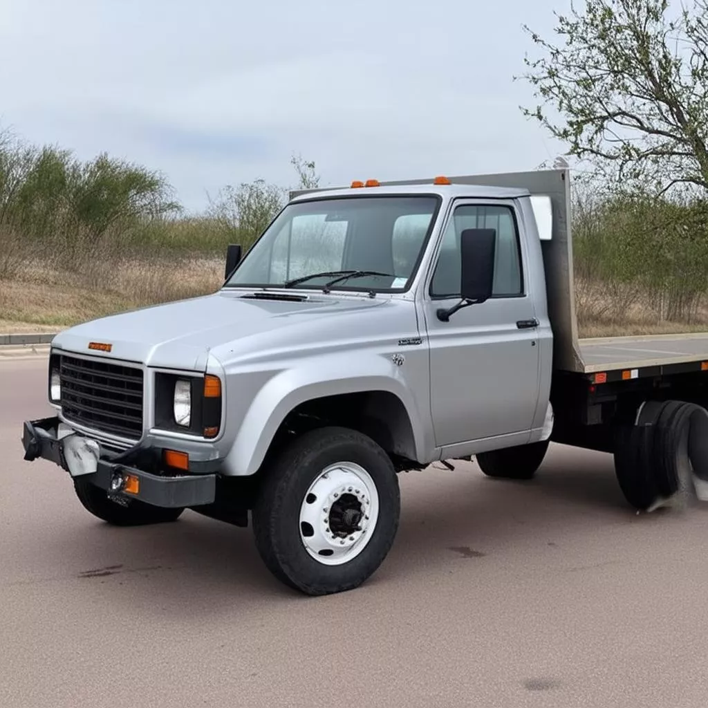 Camion grigio argento