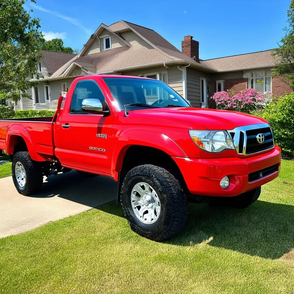 Red truck for good Feng Shui
