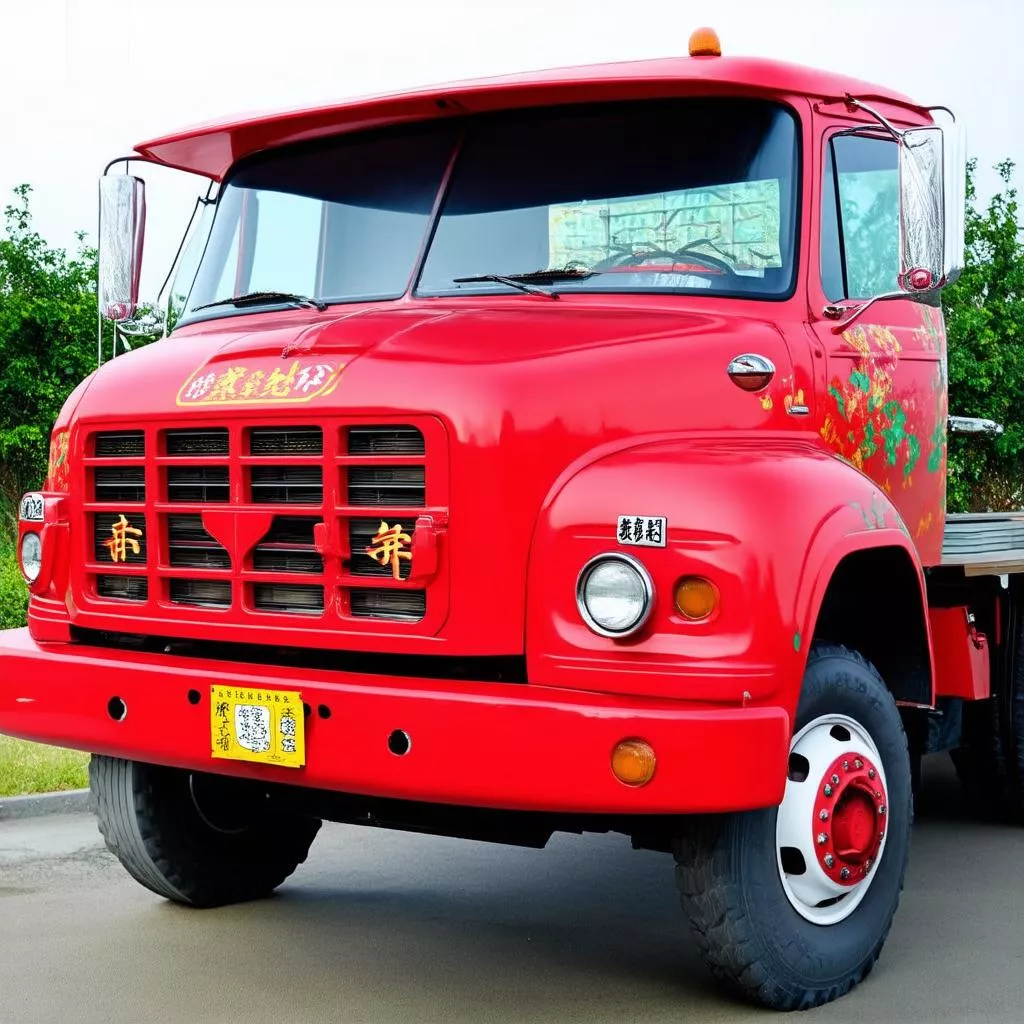 Truck painted in feng shui colors