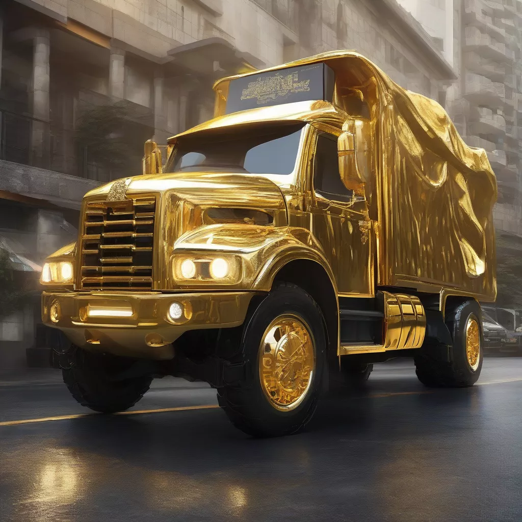 Xe Tải Màu Vàng Đồng Tiền Cho Gia Chủ