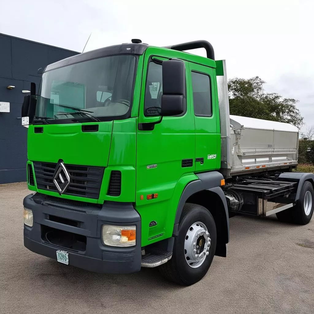 Xe tải màu xanh lá