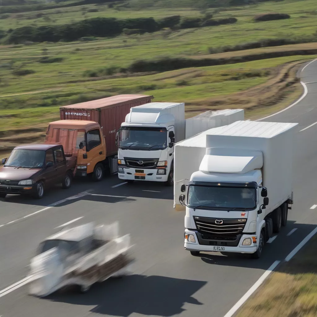 Xe tải Mazda vận chuyển hàng hóa