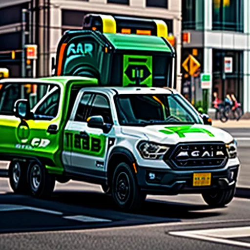 Light truck used for Grab deliveries