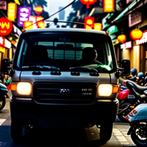 Petite camionnette à Hanoi