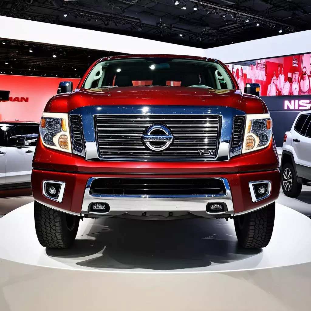 Nissan trucks at a dealership