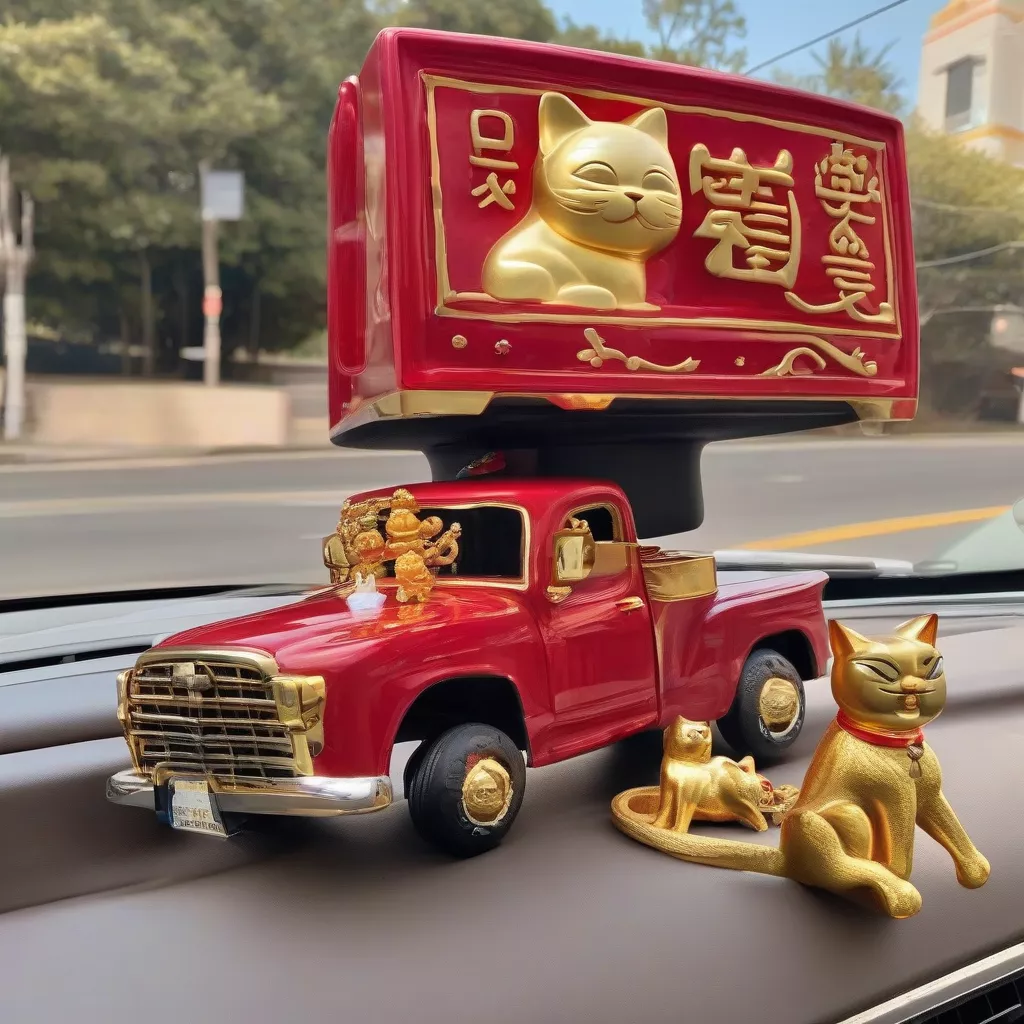 Truck decorated for Feng Shui