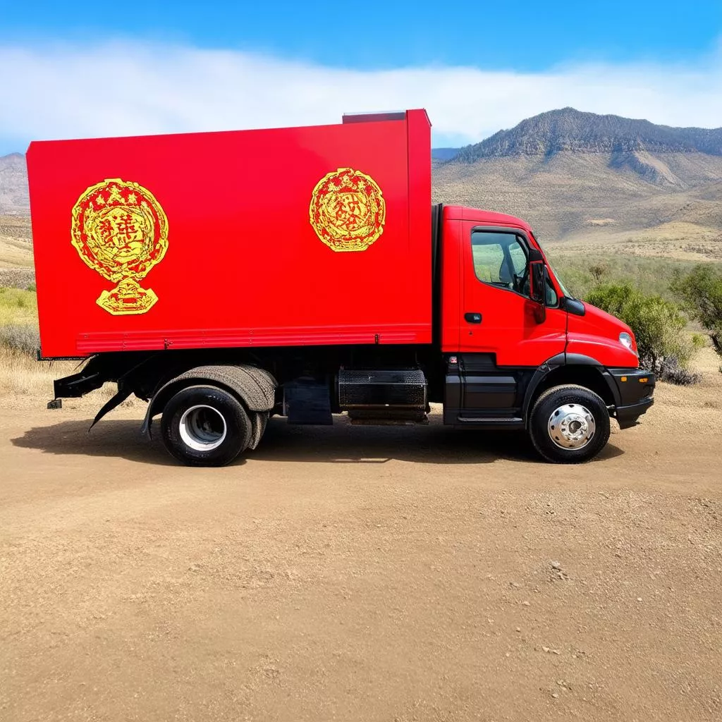 Truck decorated for Feng Shui
