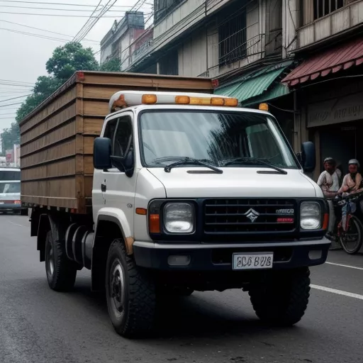 ハノイの街を走るスズキのトラック