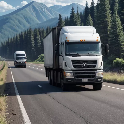 Tan Giang Truck Transporting Goods