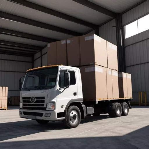 Xe tải Teraco Tera245L thùng bạt đổ hàng tại kho bãi