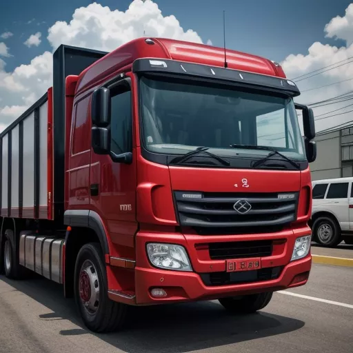 Thaco Auman truck in Thai Nguyen