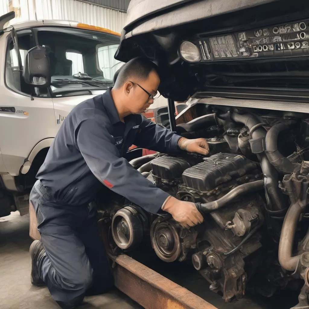 Xe tải Thaco cũ được kiểm tra kỹ lưỡng