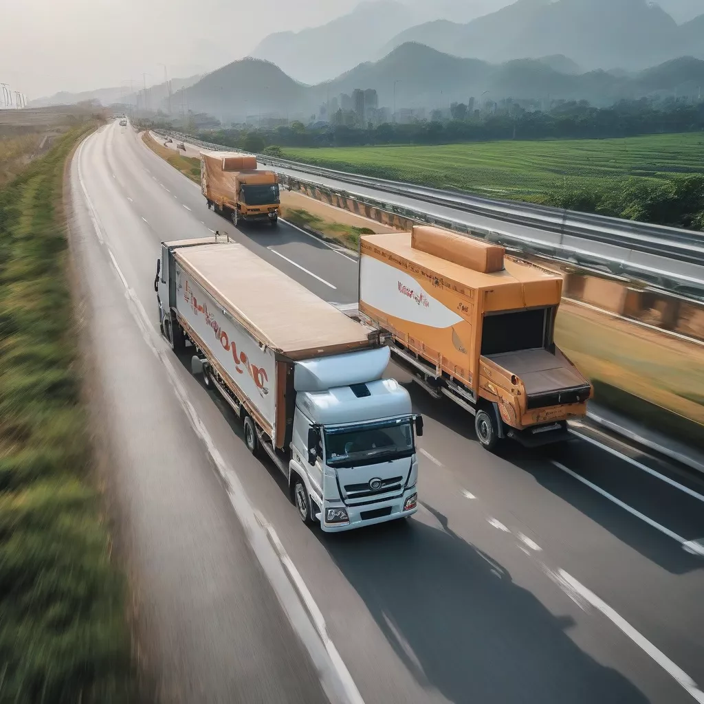 Thaco truck transporting goods