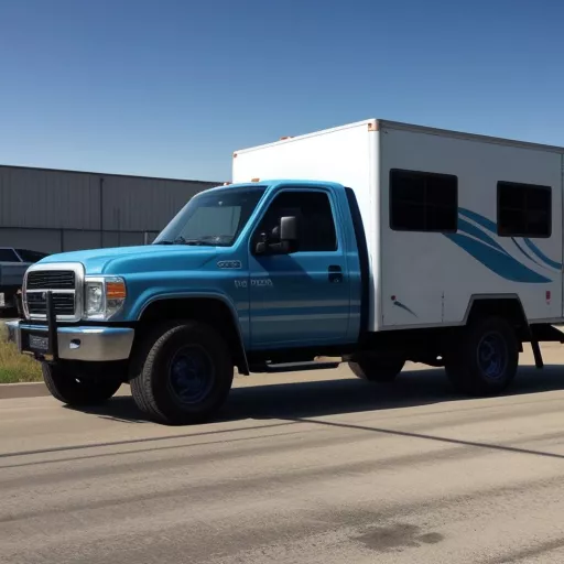 Xe tải Thaco màu xanh đang dừng đỗ