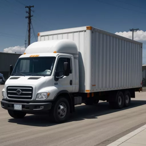 A small Thaco truck unloading goods at a grocery store
