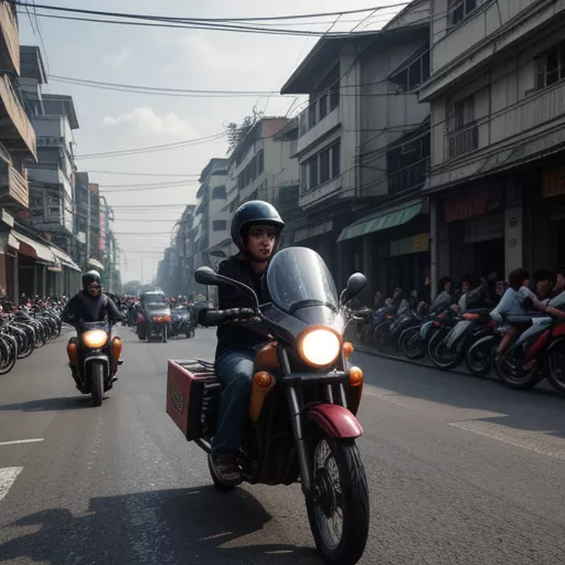 Thaco Towner800 900kg truck driving on a city street