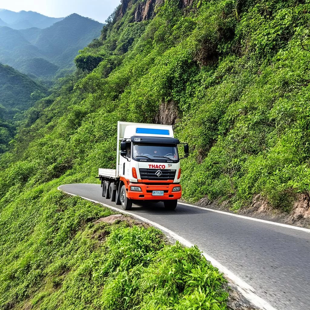 Xe tải THACO vượt đèo dốc