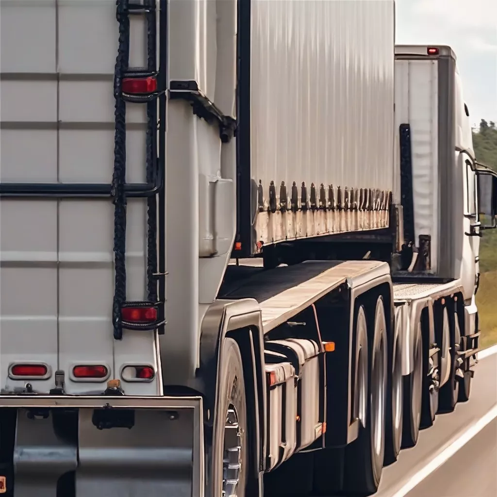 सामान लोड करने के लिए खड़ा है एक लंबा बॉडी ट्रक