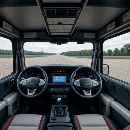 TMT Sinotruk ST8160T 6吨厢式货车内饰