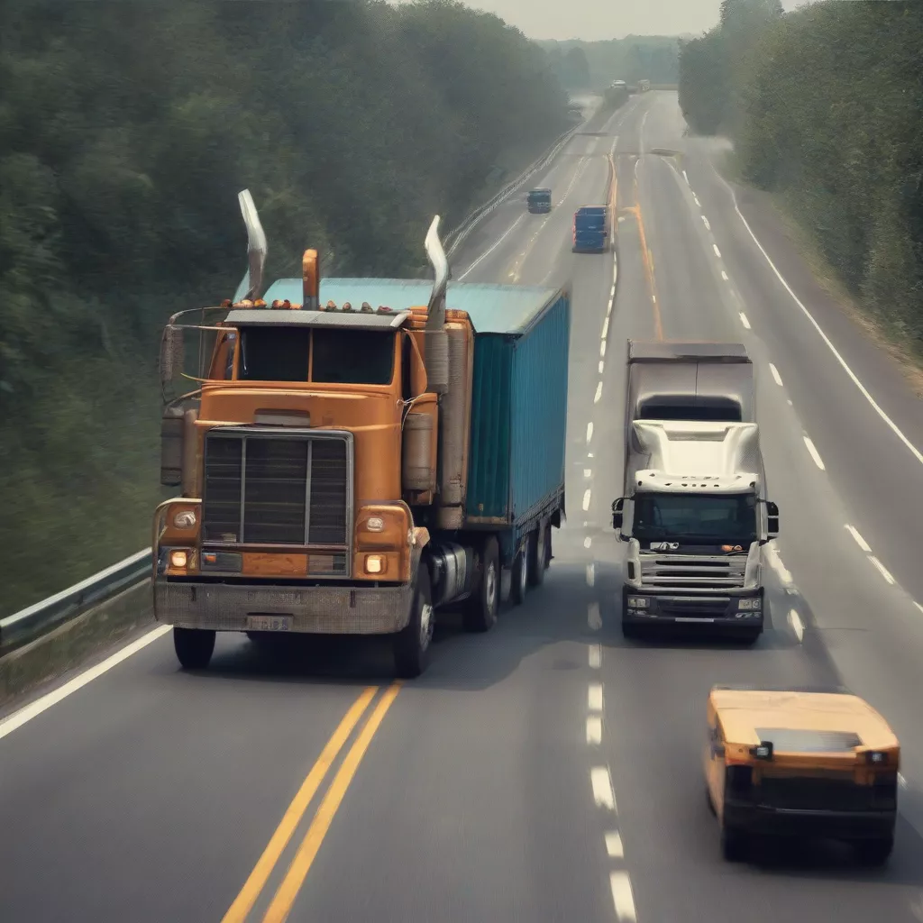 Xe tải trên đường