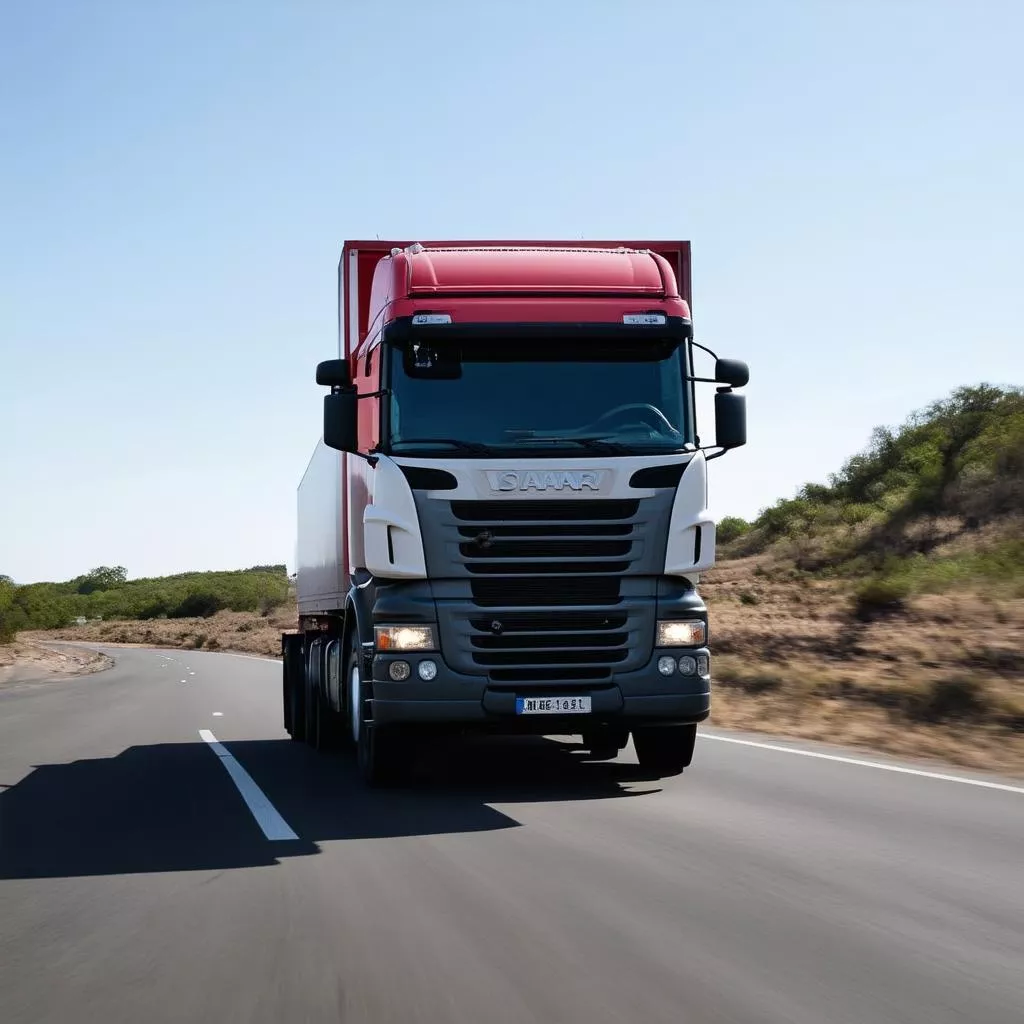 Xe tải trên đường