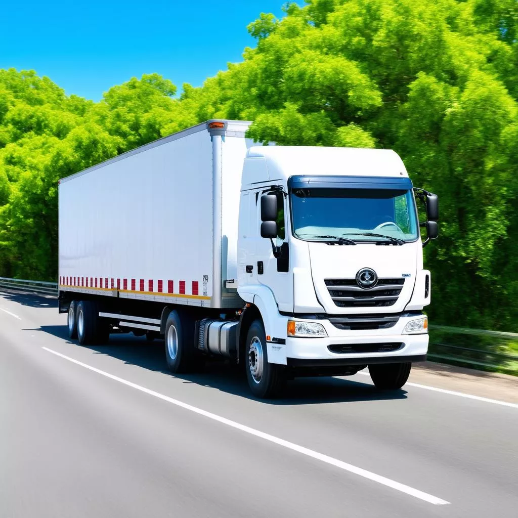 Xe tải trên đường