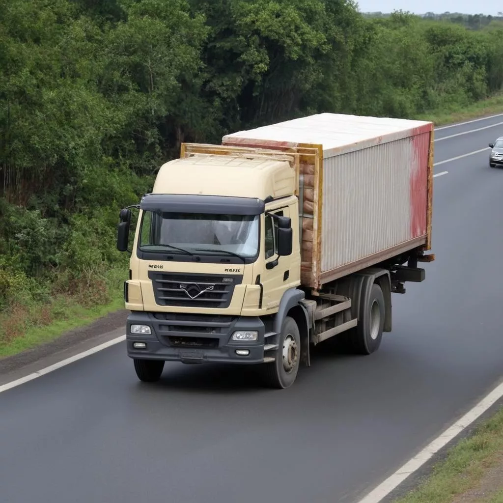 Xe tải trên đường
