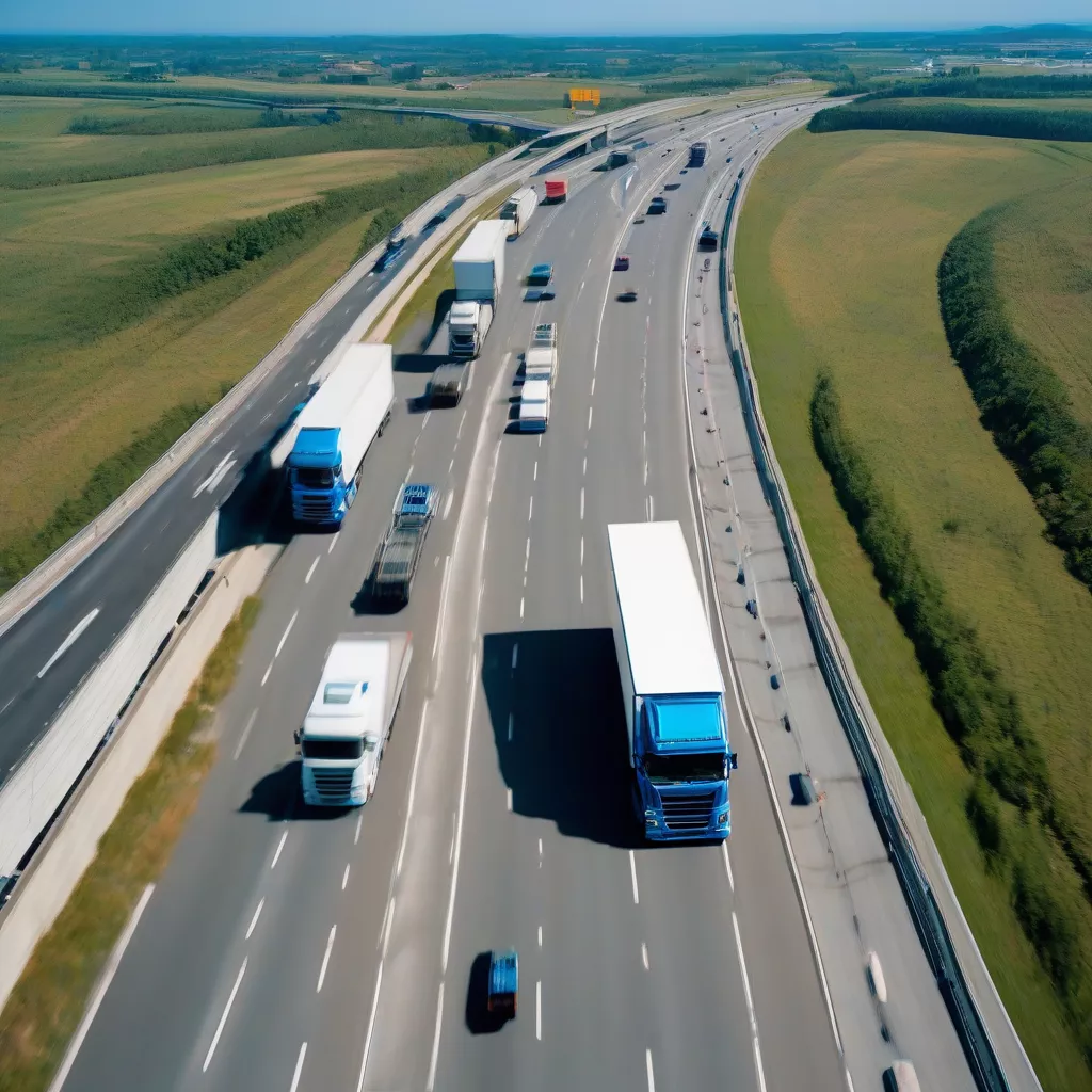 Xe tải trên đường cao tốc