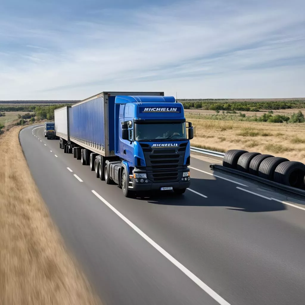 Xe tải trên đường cao tốc