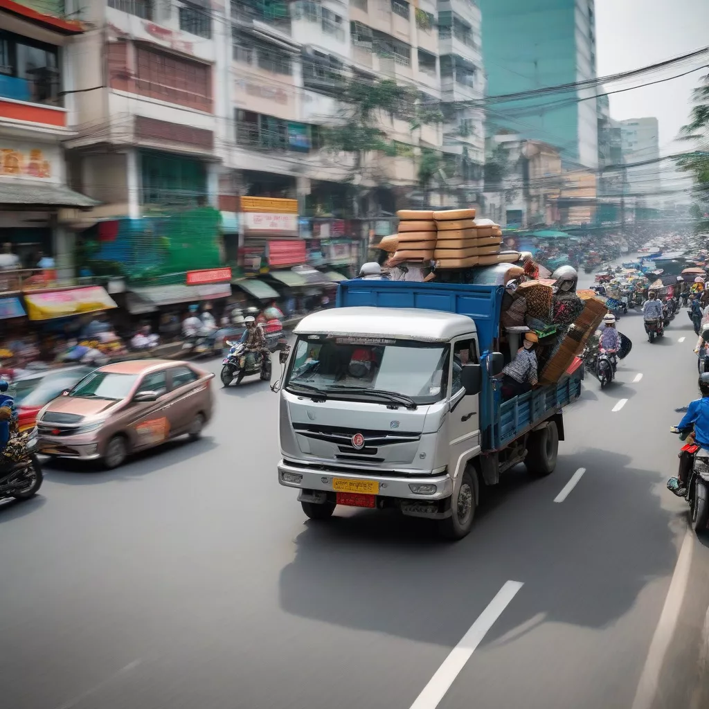 Xe tải trong thành phố