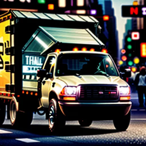 Truk TX 2 di jalan raya