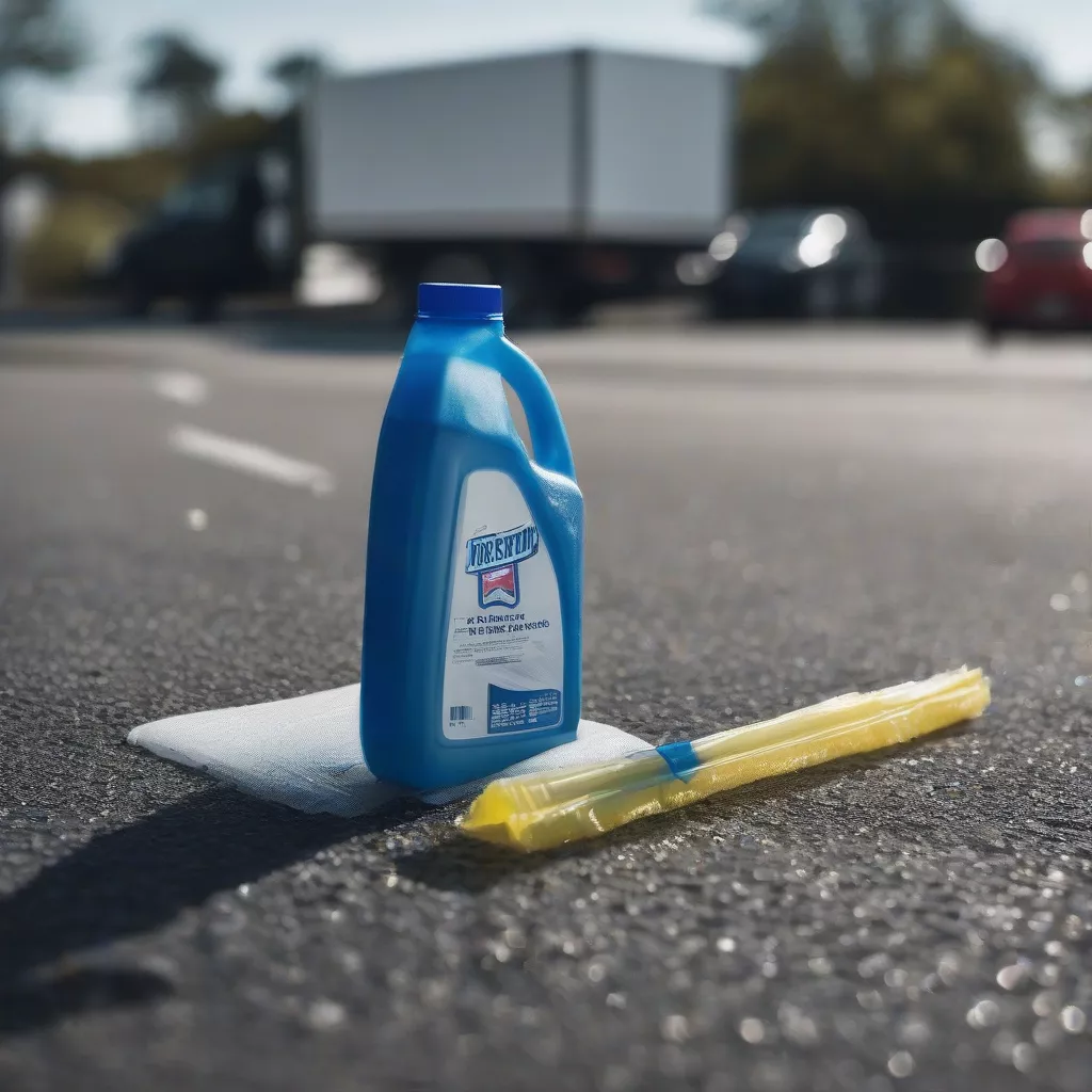 Truck and windshield washer fluid