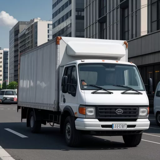 Adsun Transporter beim Beladen in der Stadt