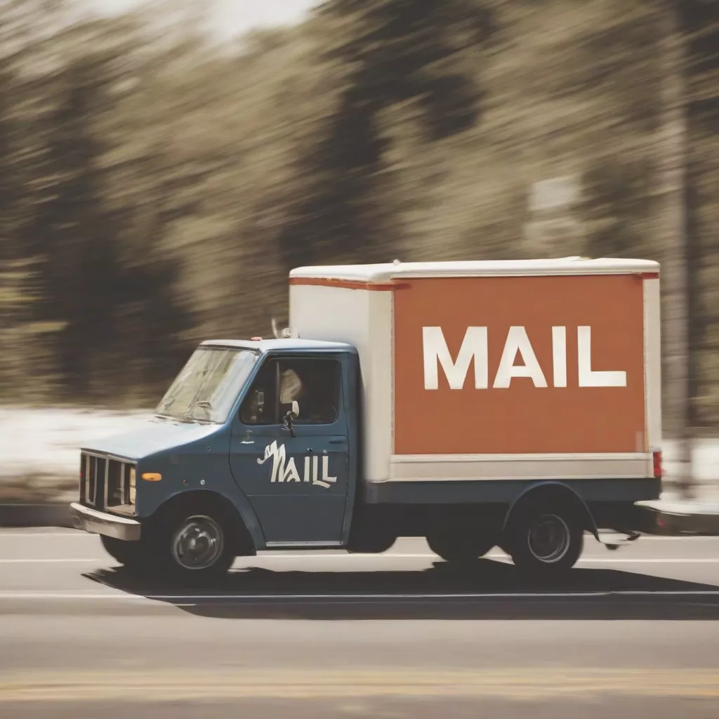 Xe tải vận chuyển bưu phẩm