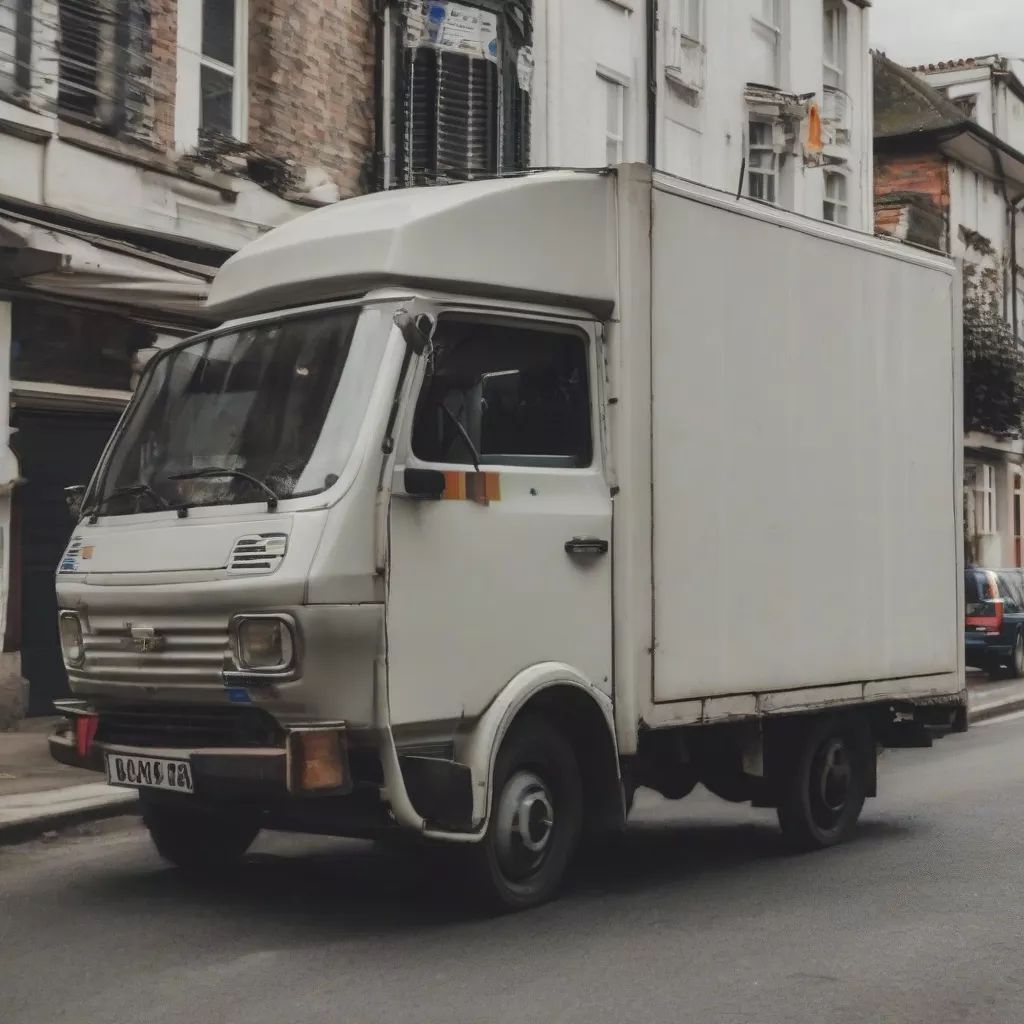 Xe tải van cũ giao hàng