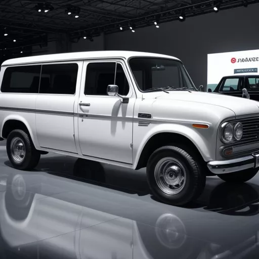 GAZ 6-seater 590kg van displayed in the showroom
