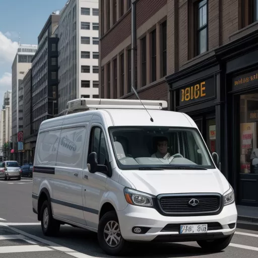 都市部で配送を行うトラックバン