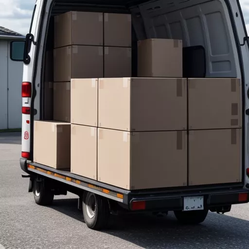 Xe tải van Toyota chở hàng