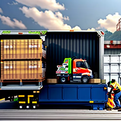 Veam VPT350 truck being loaded by workers