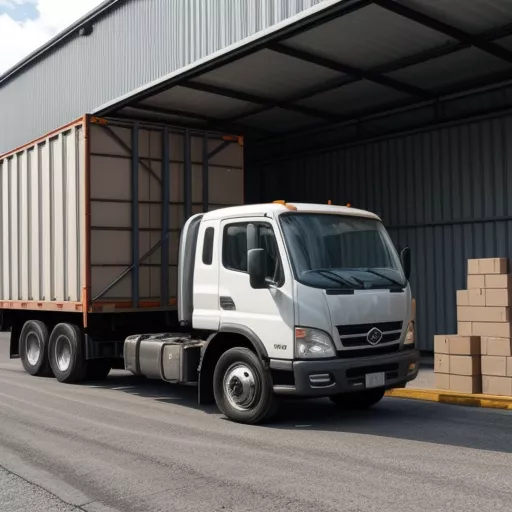 五菱1.25吨轻卡在仓库卸货