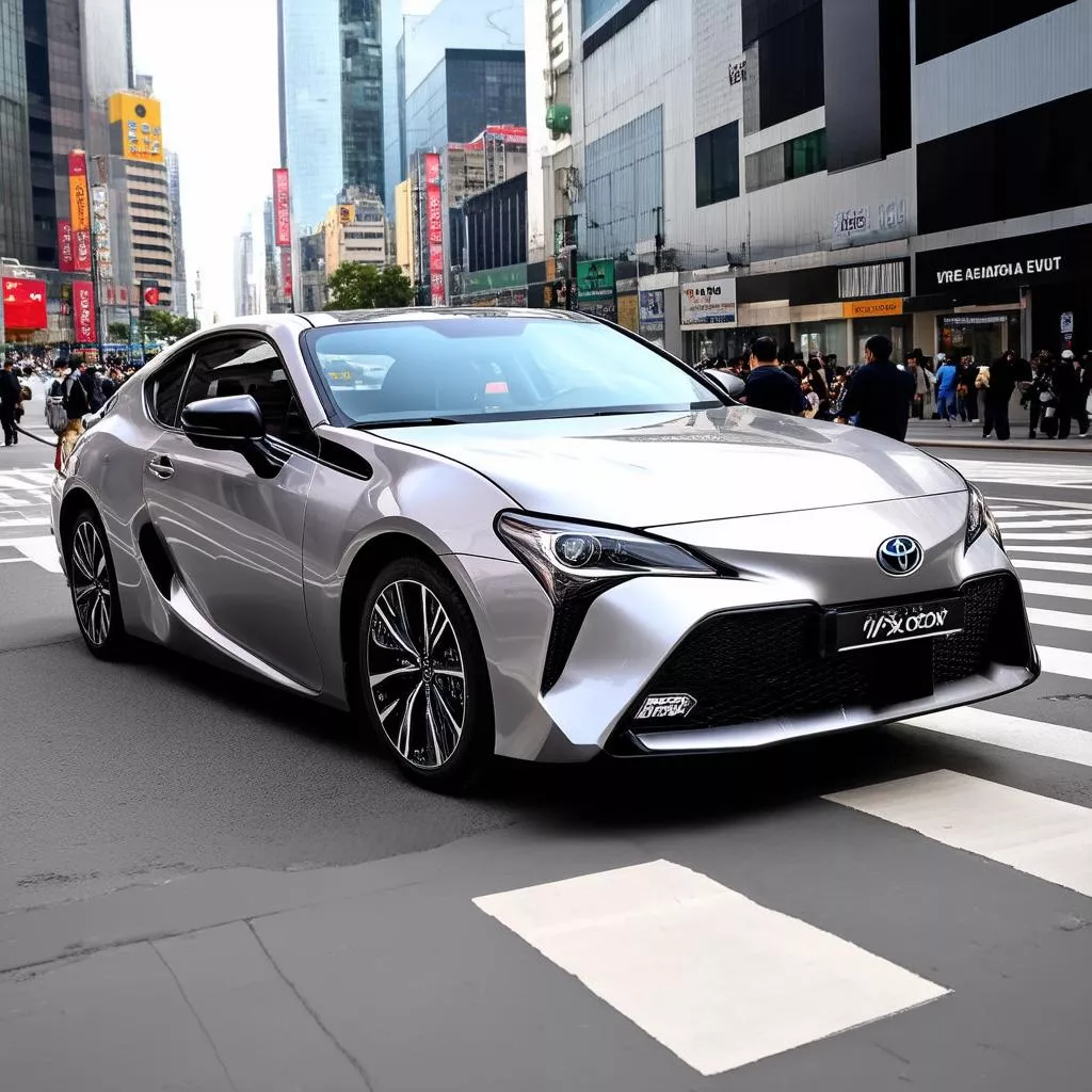 Modern Toyota on the street